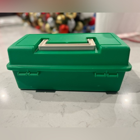 Vintage Woodsream Classic Green Tackle Box with Handle & Insert Great Condition - Picture 5 of 14